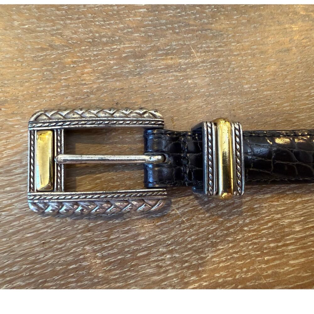 Brighton brown leather 2 Tone Concho Belt Women S 24-28" waist western